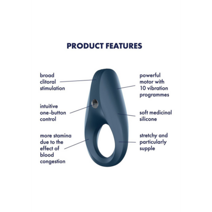 Rocket Ring - Vibrerende Cockring - Donkerblauw - Afbeelding 6