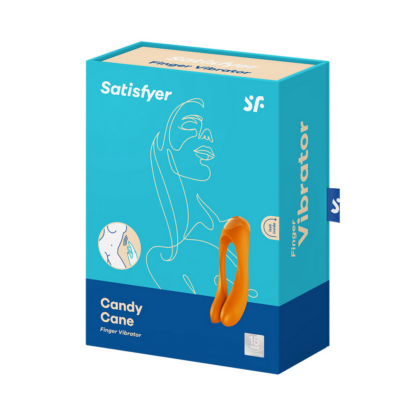 Candy Cane - Vinger Vibrator voor Intieme Zones - Oranje - Afbeelding 2