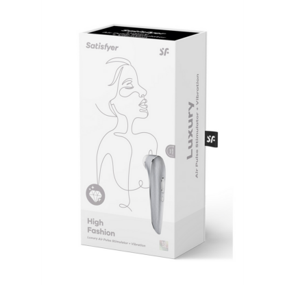 High Fashion - Luchtpulseren Stimulator en Vibratie - Zilver - Afbeelding 2