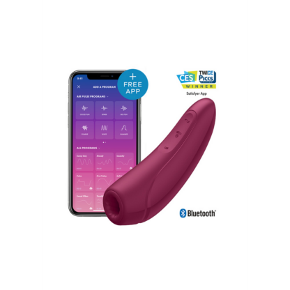 Curvy 1Plus - Air Pulse Stimulator en Vibratie - Roze Rood - Afbeelding 6