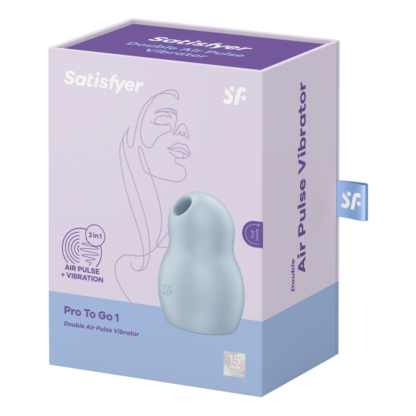 Pro to Go 1 - Double Air Pulse Vibrator - Azul - Afbeelding 2