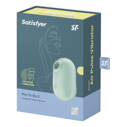 Pro to Go 2 - Double Air Pulse Vibrator - Mint - Afbeelding 2