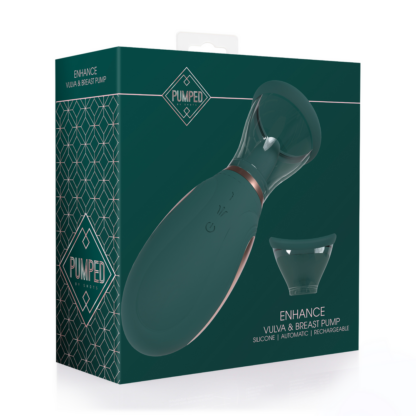Enhance - Oplaadbare Vulva- en Borstpomp - Bosgroen - Afbeelding 2