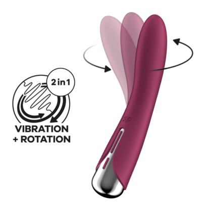 Spinning Vibe 1 - Roterende G-Spot Vibrator - Rood - Afbeelding 6