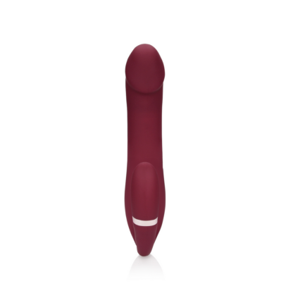 Buigbare Vibrerende Strapless Strap-on - Merlot Druif - Afbeelding 5