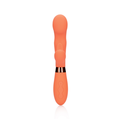 Siliconen Rabbit Vibrator met Geribbelde Clitorale Stimulator - Glazed Carrots - Afbeelding 5
