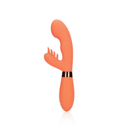 Siliconen Rabbit Vibrator met Geribbelde Clitorale Stimulator - Glazed Carrots - Afbeelding 6