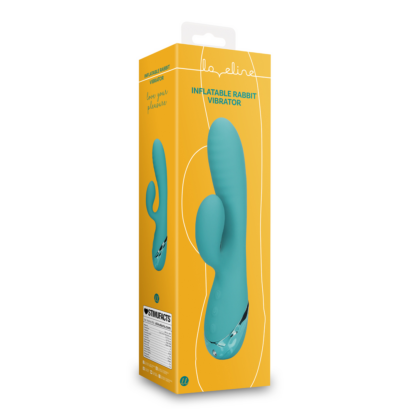 Opblaasbare Konijnen Vibrator - Pauwblauw - Afbeelding 2