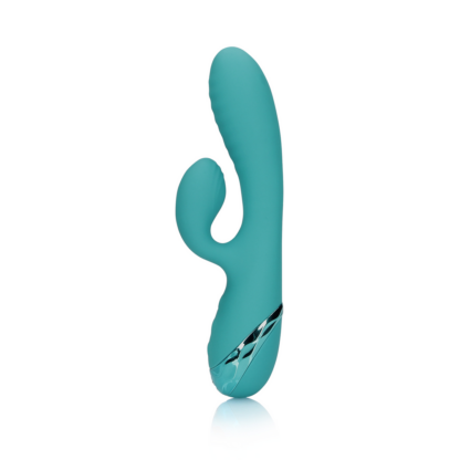 Opblaasbare Konijnen Vibrator - Pauwblauw - Afbeelding 6
