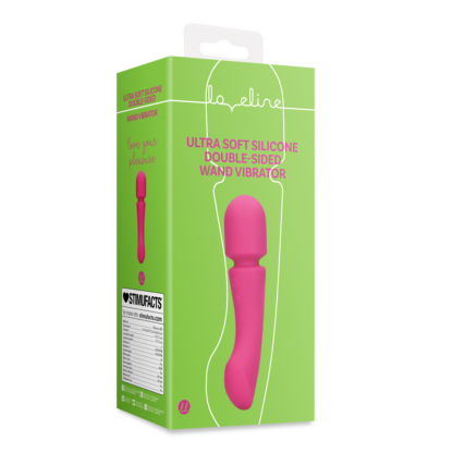 Ultra Soft Silicone Dubbelzijdige Wand Vibrator - Prestone Roze - Afbeelding 2