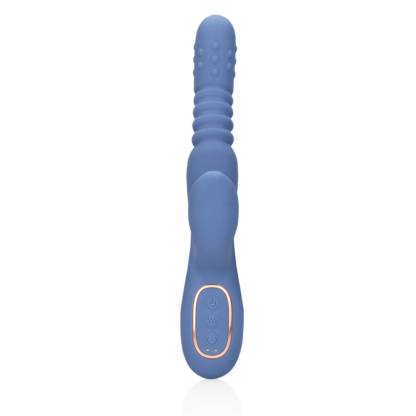 Warmende Draaibare Kralen en Duwende Konijnen Vibrator - Blauw Nova - Afbeelding 5