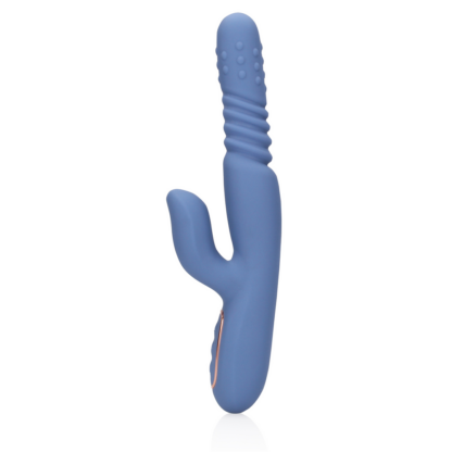 Warmende Draaibare Kralen en Duwende Konijnen Vibrator - Blauw Nova - Afbeelding 6