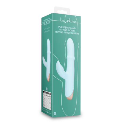 Pulse Wave en Op-en-Neer Beweegbare Ring Vibrator - Arctic Blue - Afbeelding 2