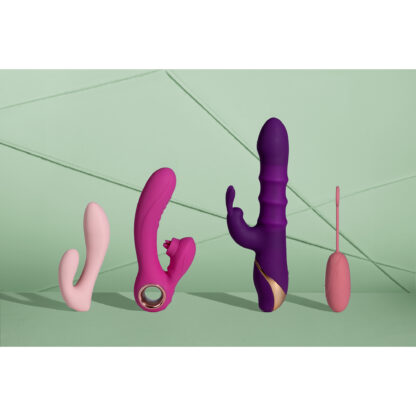 3 Op-en-Neer Bewegende Ringen Vibrator - Orchidee Paars - Afbeelding 7