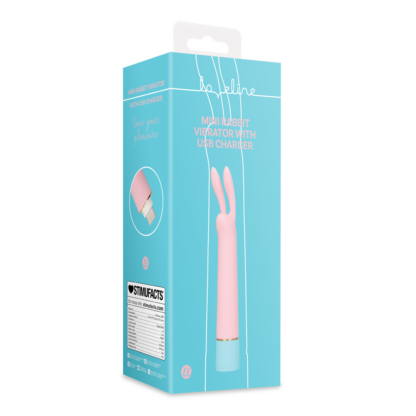 Mini Rabbit Vibrator met USB Oplader - Cherry Chiffon - Afbeelding 2
