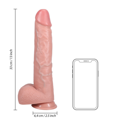 Extra Large Straight met Ballen 13 / 33 cm - Vlees - Afbeelding 7