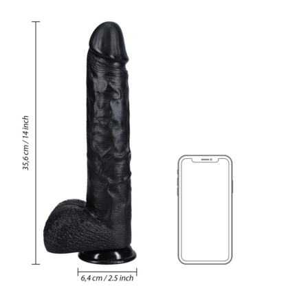 Extra Large Straight met Ballen 14 / 35,5 cm - Zwart - Afbeelding 7