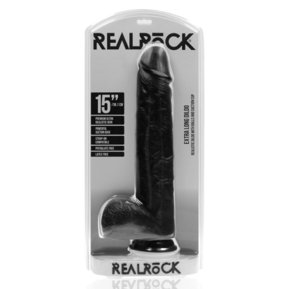 Extra Large Straight met Ballen 15 / 38 cm - Zwart - Afbeelding 2
