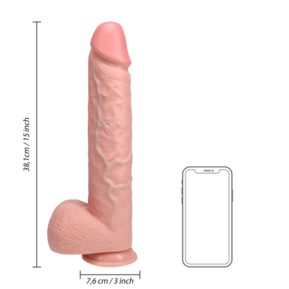 Extra Large Straight met Ballen 15 / 38 cm - Vleeskleur - Afbeelding 7