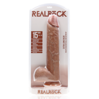 Extra Large Straight met Ballen 15 / 38 cm - Tan - Afbeelding 2
