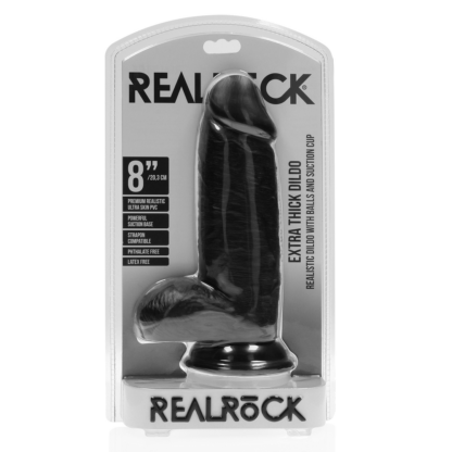 Extra Dikke Recht met Ballen 8 / 20,3 cm - Zwart - Afbeelding 2