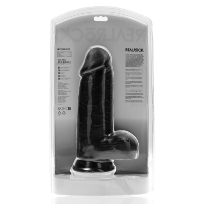 Extra Dikke Recht met Ballen 9 / 23 cm - Zwart - Afbeelding 3