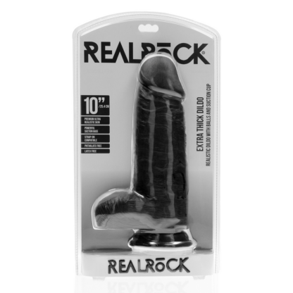 Extra Dikke Recht met Ballen 10 / 25,4 cm - Zwart - Afbeelding 2