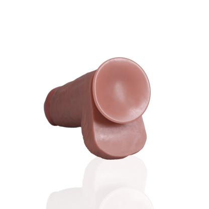 Extra Dikke Recht met Ballen 10 / 25,4 cm - Vlees - Afbeelding 5