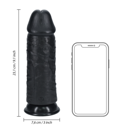Extra Dikke Recht zonder Ballen 9 / 23 cm - Zwart - Afbeelding 7