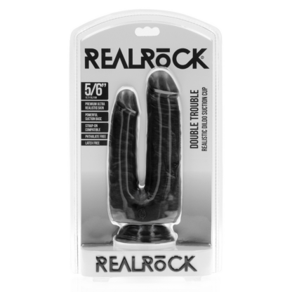 Double Trouble Dildo 5/6 - 12,7/15,2 cm - Zwart - Afbeelding 2