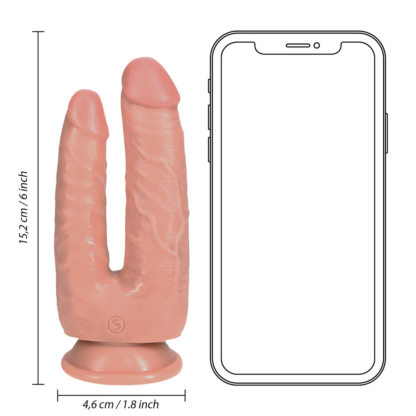 Double Trouble Dildo 5/6 - 12,7/15,2 cm - Flesh - Afbeelding 5