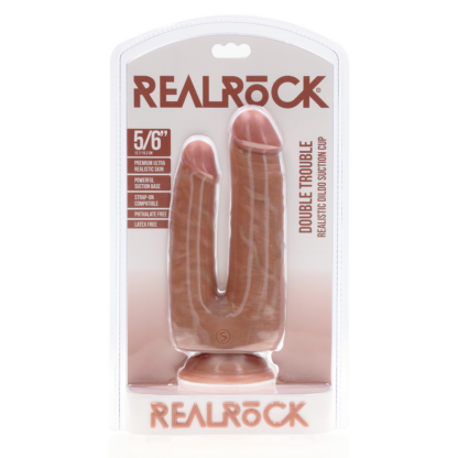 Dubbele Probleem Dildo 5/6 - 12,7/15,2 cm - Tan - Afbeelding 2