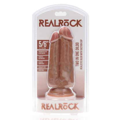 Twee in Een Dildo 5/6 - 12,7/15,2 cm - Tan - Afbeelding 2