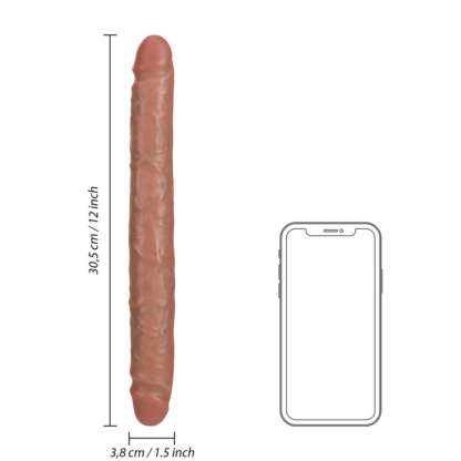 Slim Double Ended Dong 12 / 30,5 cm - Tan - Afbeelding 6