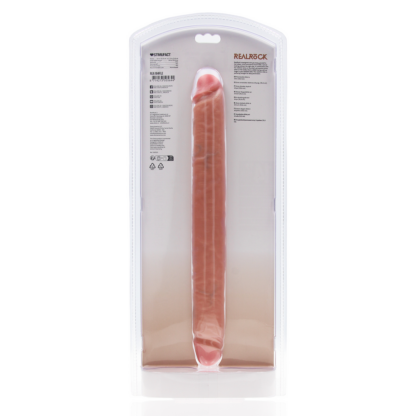 Slim Dubbel Eindige Dildo 14 / 35,6 cm - Vleeskleurig - Afbeelding 3