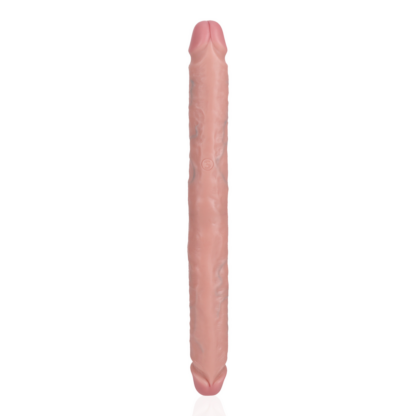Slim Dubbel Eindige Dildo 14 / 35,6 cm - Vleeskleurig - Afbeelding 4