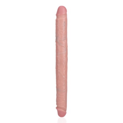 Slim Dubbel Eindige Dildo 14 / 35,6 cm - Vleeskleurig - Afbeelding 5
