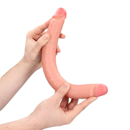 Slim Dubbel Eindige Dildo 14 / 35,6 cm - Vleeskleurig - Afbeelding 7