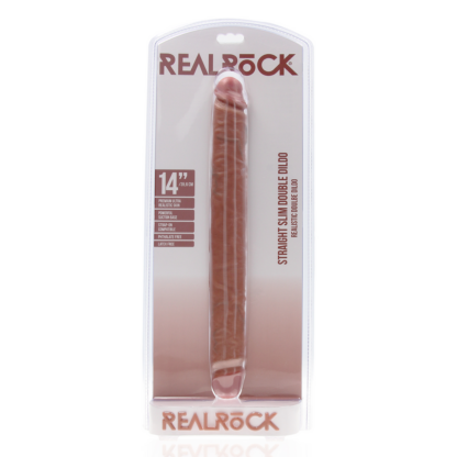 Slim Double Ended Dong 14 / 35,6 cm - Tan - Afbeelding 2