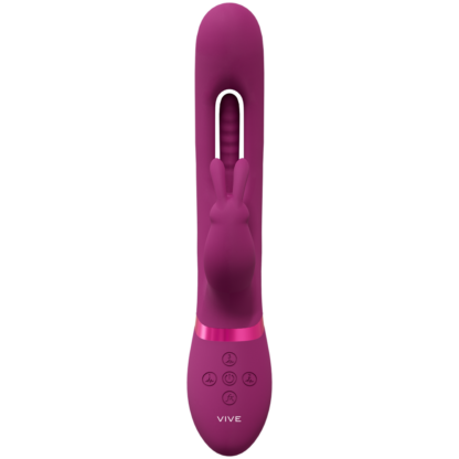 Mika - Triple Motor - Vibrerende Rabbit met Innovatieve G-Spot Flapper Stimulator - Roze - Afbeelding 5