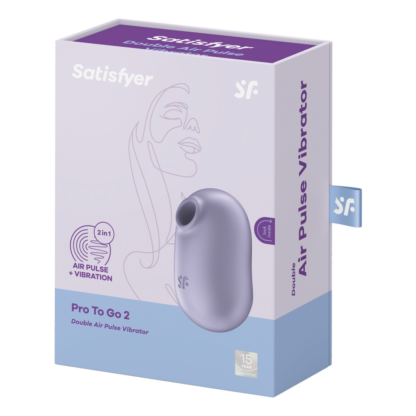 Pro to Go 2 - Double Air Pulse Vibrator - Violet - Afbeelding 2