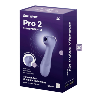 Pro 2 Generatie 3 - Double Air Pulse Vibrator - Liquid Air en Connect App - Lila - Afbeelding 2