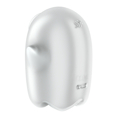 Glowing Ghost - Glow in the Dark - Dubbele Air Pulse Vibrator - Wit - Afbeelding 4