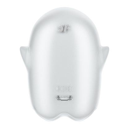 Glowing Ghost - Glow in the Dark - Dubbele Air Pulse Vibrator - Wit - Afbeelding 5