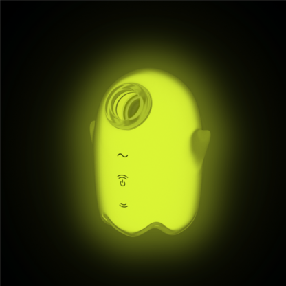 Glowing Ghost - Glow in the Dark - Dubbele Air Pulse Vibrator - Geel - Afbeelding 7