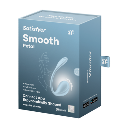 Glad Petal Connect App - Draagbare Koppel Vibrator - Lichtblauw - Afbeelding 2