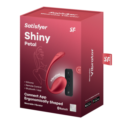 Shiny Petal Connect App - Draagbare Koppel Vibrator - Rood - Afbeelding 2