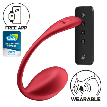 Shiny Petal Connect App - Draagbare Koppel Vibrator - Rood - Afbeelding 6
