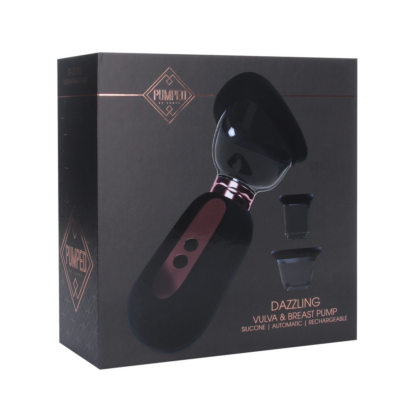 Dazzling - Oplaadbare Vulva en Borst Pomp - Zwart - Afbeelding 2