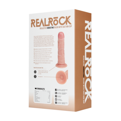 Vibrerende Regelmatige Gebogen Dildo - 6 / 15,5 cm - Vlees - Afbeelding 3